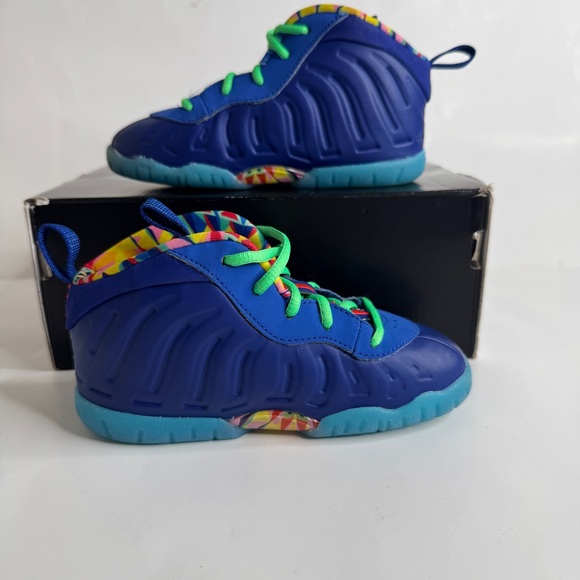 Nike Little Posite One TD 'Multi-Color' DQ0378-400 Size 9c - Picture 2 of 8